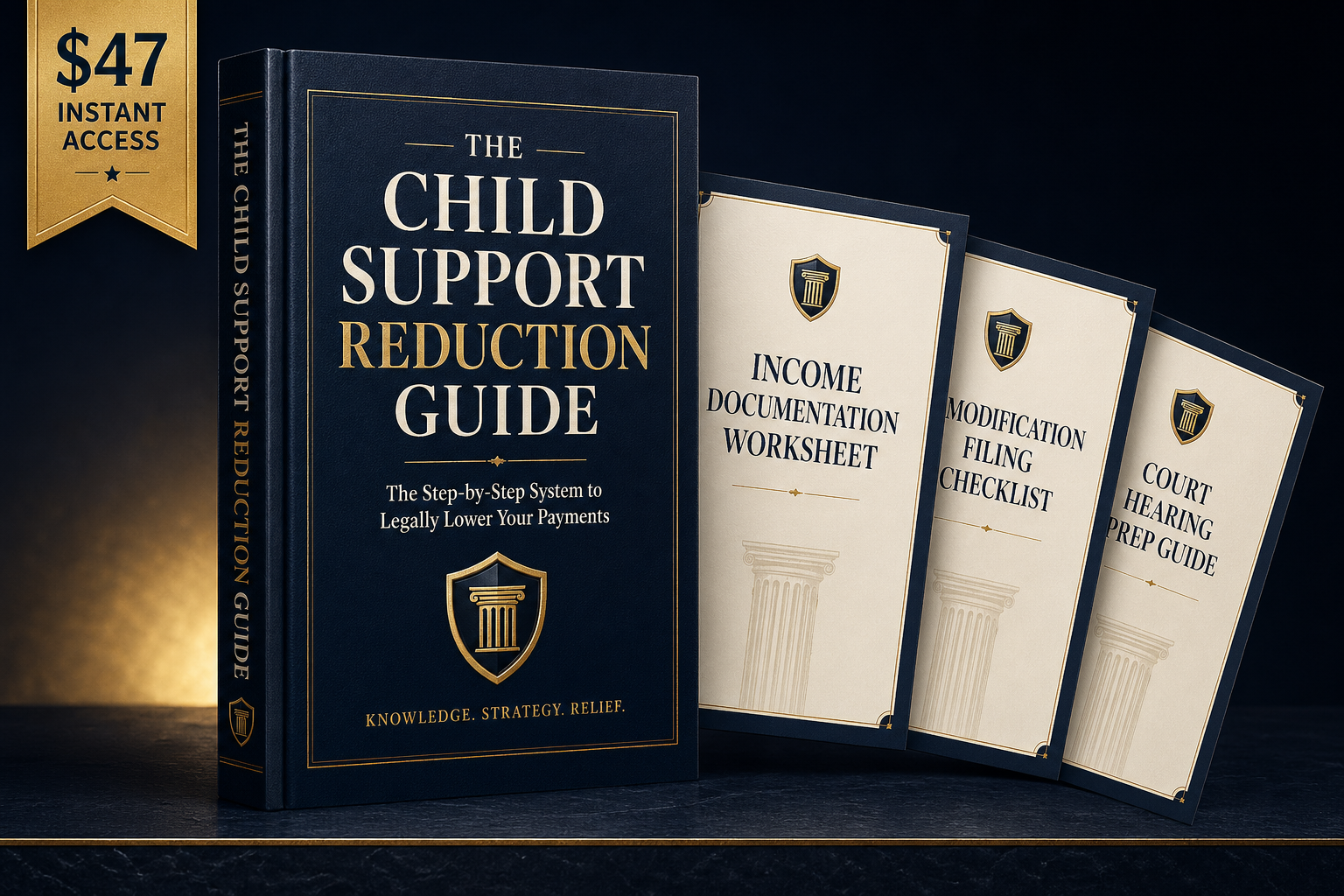 The Child Support Reduction Guide — complete 5-step system for divorced Dads to legally lower child support